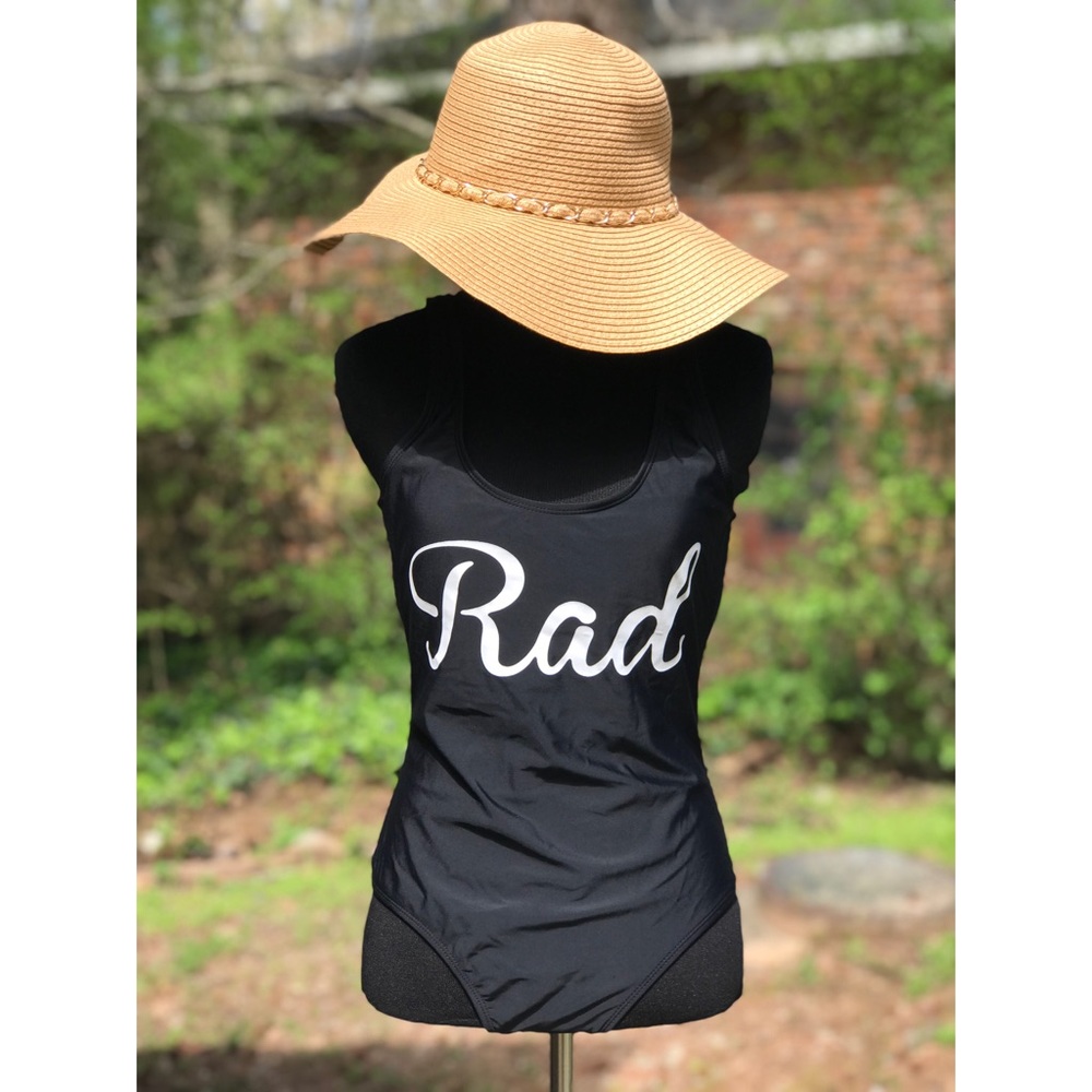 COPY - LA HEART 1pc RAD Criss Cross Swimsuit Sz M Black